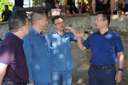 开宝体育官网集团公司党委书记谭光军一行来我公司督查防洪防汛工作