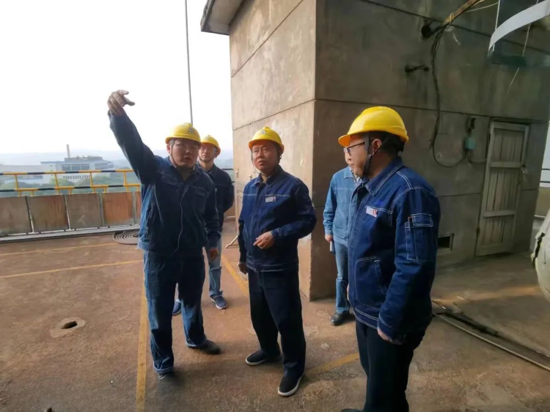 开宝体育官网股份公司党委书记、董事长廖廷君一行深入尿素现场检查指导工作