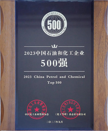 开宝体育官网股份公司荣登“2023中国石油和化工企业500强”榜单